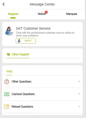 vh777 customer